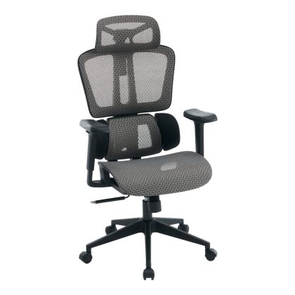 ОФИС СТОЛ ERGOFLOW ЧЕРНО-СИВ 73X64X112-135СМ
