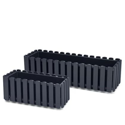 PLASTIC PLANTING BOX BOARDEE FENCYCASE, ANTHRACITE, 38X18X6 CM