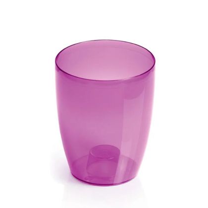 COUBI PLASTIC ORCHID POT, TRANSPARENT, PURPLE, 13X16 CM