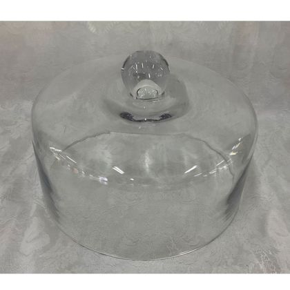 Transparent glass serving lid 22x16 cm