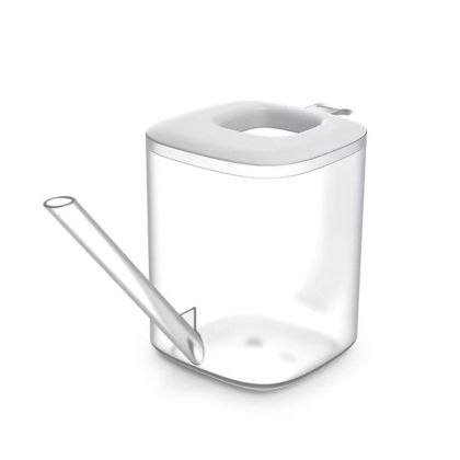 TRANSPARENT WHITE PLASTIC WATERING CAN TUBI 24X10X14CM