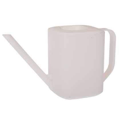 TRANSPARENT WHITE PLASTIC WATERING CAN TUBI 24X10X14CM