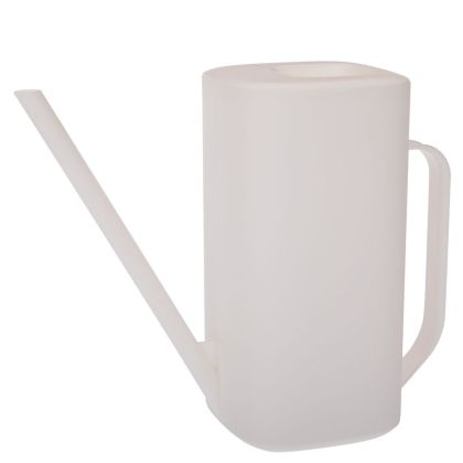 TRANSPARENT WHITE PLASTIC WATERING CAN TUBI 24X10X20 CM