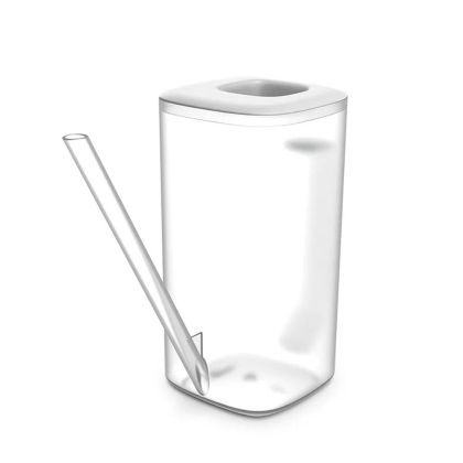 TRANSPARENT WHITE PLASTIC WATERING CAN TUBI 24X10X20 CM