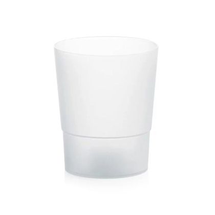 COUBI TRANSPARENT ORCHID POT MATT PLASTIC, 12.5 X 15 CM