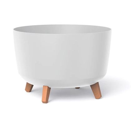 FLOWER POT GRACIA, WHITE COLOR, PLASTIC, 34X34X24 CM