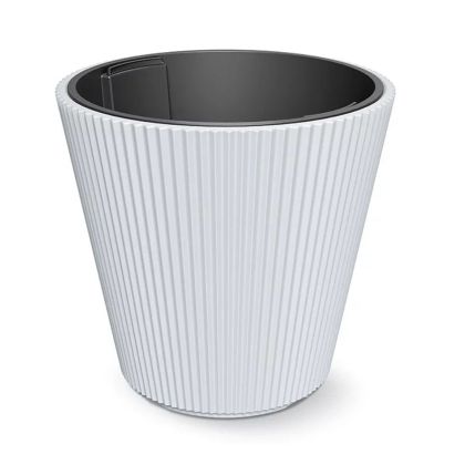 PLASTIC FLOWER POT MILLY, WHITE, 46X44 CM