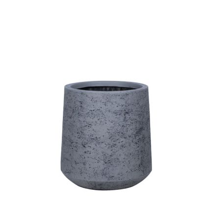 Fiberclay gray cement conical high medium flowerpot - Φ38.5x41cm