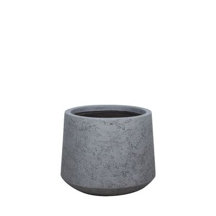 Fiberclay gray cement cone pot short medium - Φ41x33cm