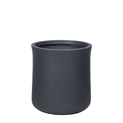 Black granite fiberclay pot large - Φ43.5x46.5cm