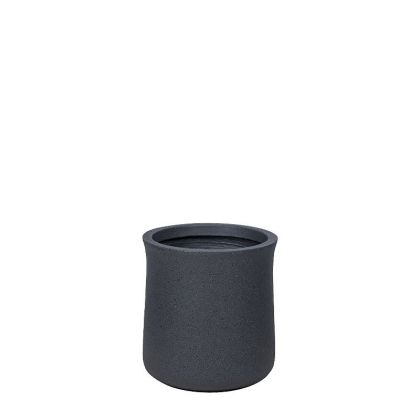Black granite fiberclay pot small - Φ28.5x30.5cm