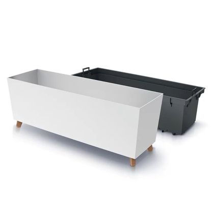 PLANTING BOX URBI CASE N, WHITE, PLASTIC, 77X23.5X30 CM