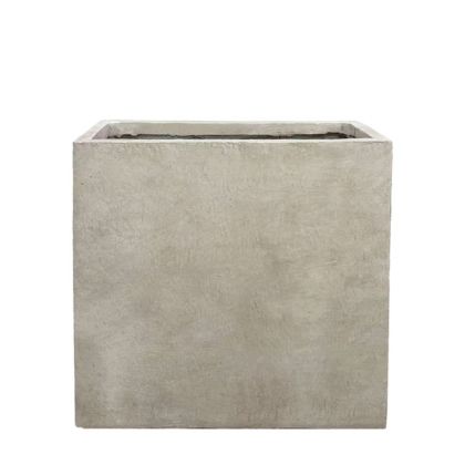 Medium lightweight cement pot, beige - 60x25x60cm