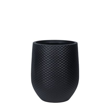 Medium fiberglass pot, floating black - Φ37x45cm