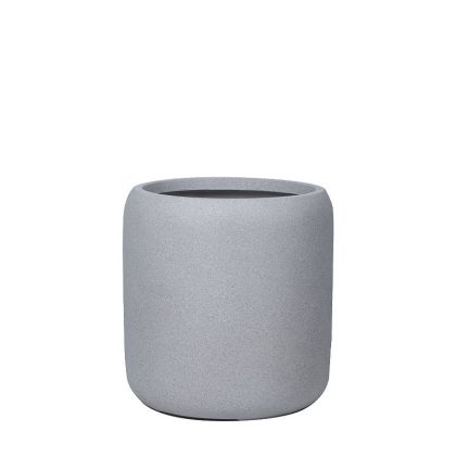 Medium fiberclay gray granite pot with pump - Φ42x43cm