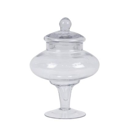 Glass jar for sweets, transparent 28x28x28.5 cm