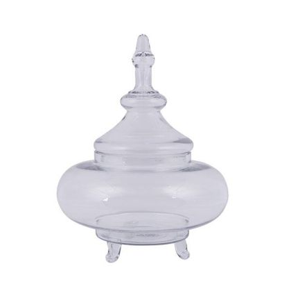 Glass jar for sweets, transparent 35x35x29.8 cm