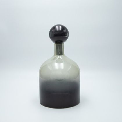 Glass carafe white-black 29x16cm