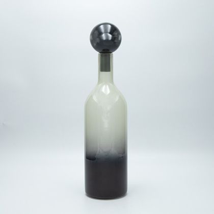 Glass carafe white-black 40x10.5cm
