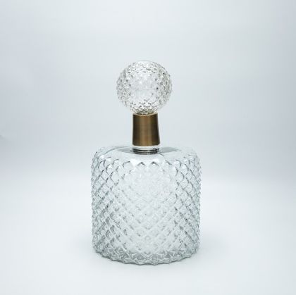 Glass carafe with cup 32x17cm