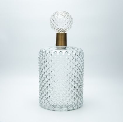 Glass carafe with cup 38x17cm