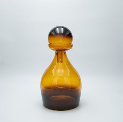 Glass carafe light brown 34x16cm