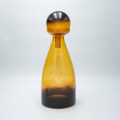Glass carafe light brown 40x15cm