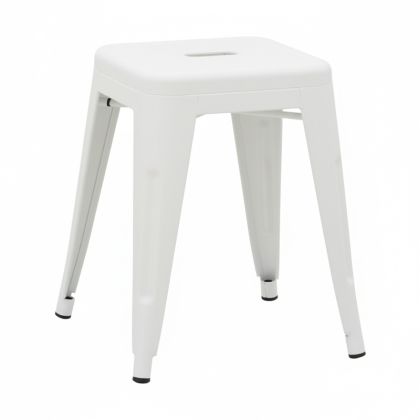 Stool Utopia metal, white, matte, 30x30x45cm