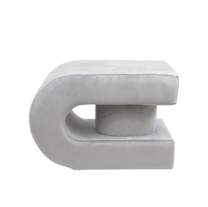 Velvet Sivo Mdf Stool 60.5x40x40cm