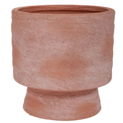 TERRACOTTA ROUND CERAMIC FLOWER POT 14X14X14 CM