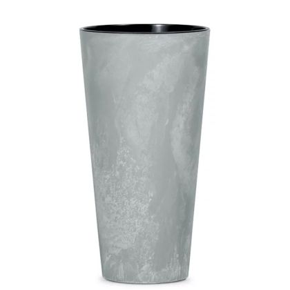 THIN FLOWER POT WITH CONCRETE EFFECT, 30X30X57 CM