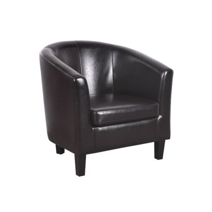 Armchair with buttons Boga, Pvc black