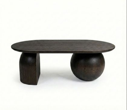 Холна маса Black Bold Kane тонирано към черно масивно мангово дърво 110x66x45см