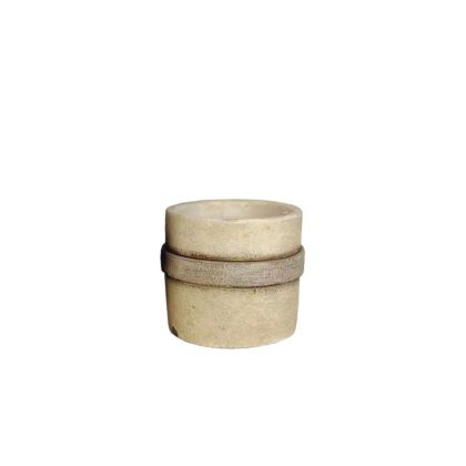 Cement colored beige old barrel - Φ11x11cm 18/18kiv