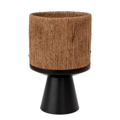 BLACK METAL FLOWER POT 20X32 CM