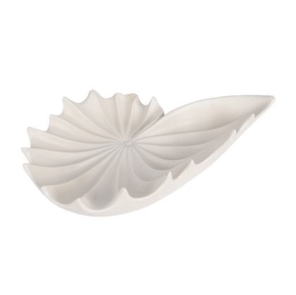 Plate with ceramic coating white 25.5x16.5x7cm