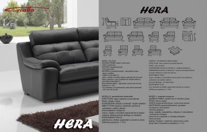 Armchair model Hera, genuine leather