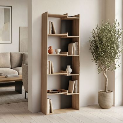 Corpus Sonoma bookcase - anthracite 61x22x162 cm