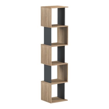 Bookcase Cubik sonoma - anthracite 35x30x161cm