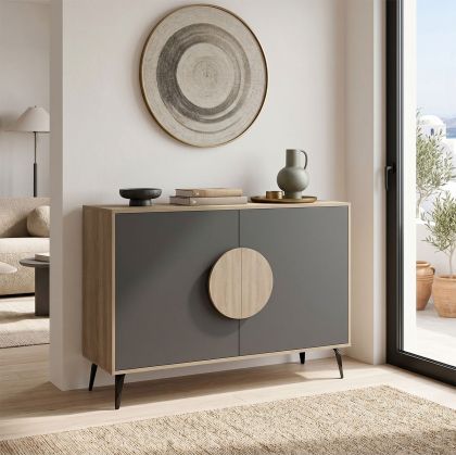 Sideboard Gora sonoma - anthracite 110x35.5x82cm