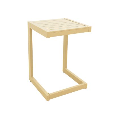Aluminum table Aether in cappuccino color 37.5x36.5x53cm