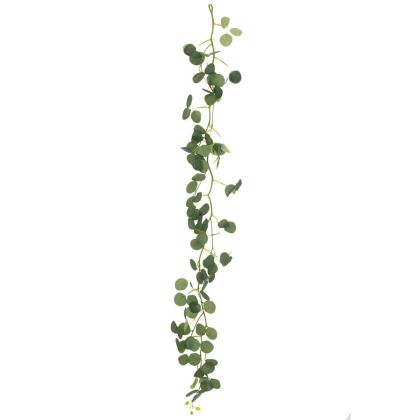 Decorative green garland with green leaves 170 cm