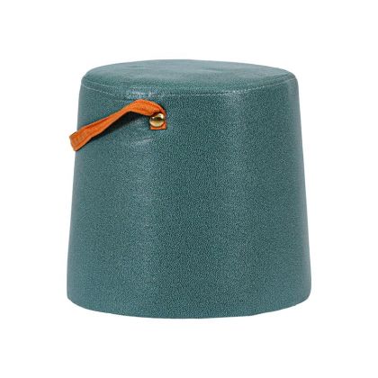 Decorative fabric stool green color 28X27CM