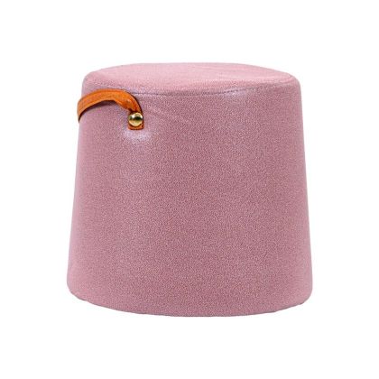 Decorative fabric stool pink color 28X27CM