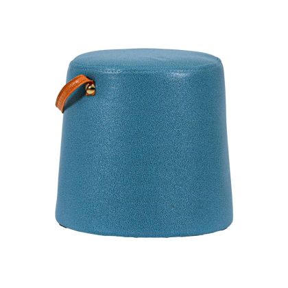 Decorative fabric stool blue color 28X27CM