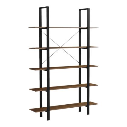 Bookshelf Varous walnut-black metal 120x28x180cm