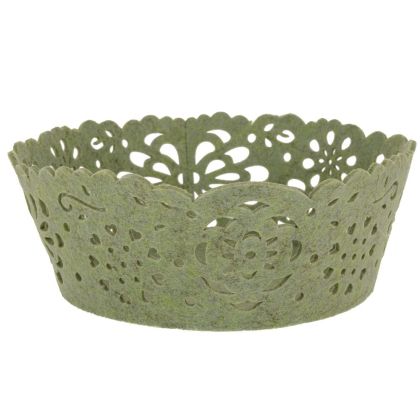 Green felt decoration for flower pot 20X20X8 cm