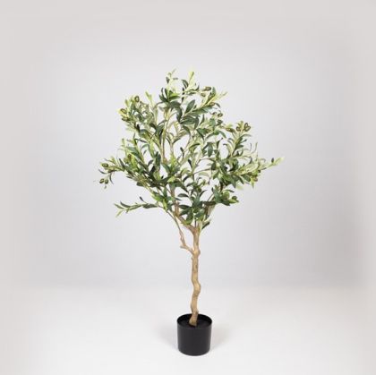 Artificial olive tree with plastic pot fabric-plastic-iron 120 cm