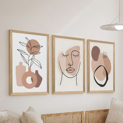 Painting Minilo Triptych with digital printing 33x0.3x48cm