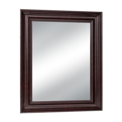 Brown plastic rectangular mirror (wood effect) 60X80 cm